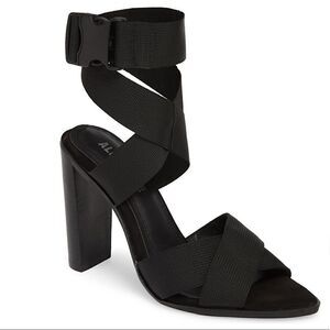 Alias Mae Soli Canvas Heeled Black Sandals